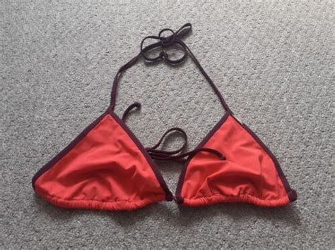 Bnwt Ladies Raspberry Aubergine String Tie Bikini Top Size 14 By Lepel Sensitive Ebay