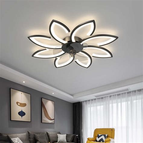 LENIVER 35 5 Ceiling Fan With Lights Remote Control Modern Low