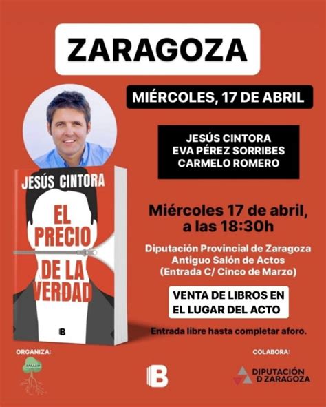 Jesús Cintora presenta en Zaragoza su nuevo libro El precio de la verdad