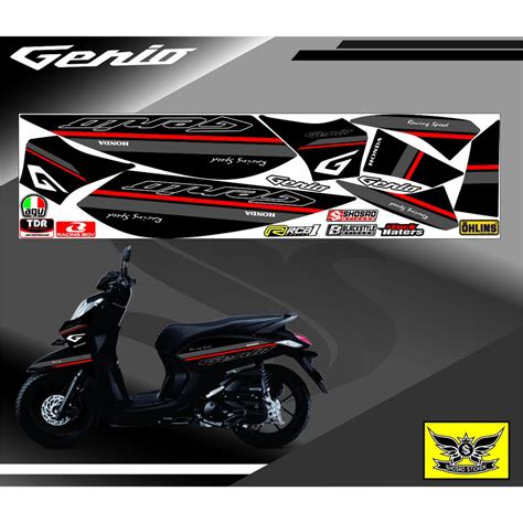 Jual Variasi Custom Cod Sticker Variasi Motor Honda Genio All