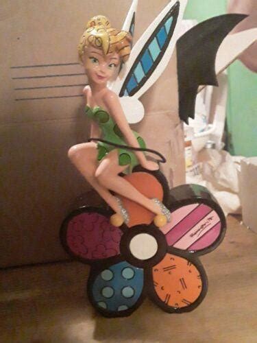 Disney By Romero Britto Tinker Bell Sitting On Flower Figurine Box