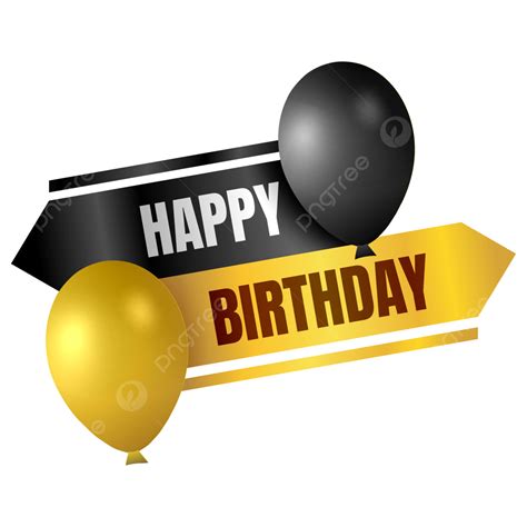 Happy Birthday Balloons Vector Hd Images Happy Birthday Golden Black