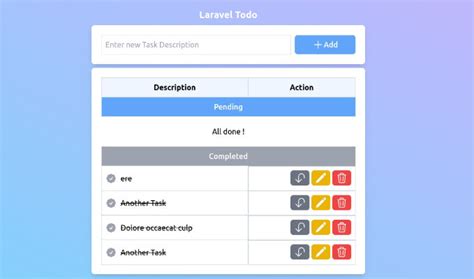 Simple Laravel Todo App Using Tailwind CSS Source Code For Sell