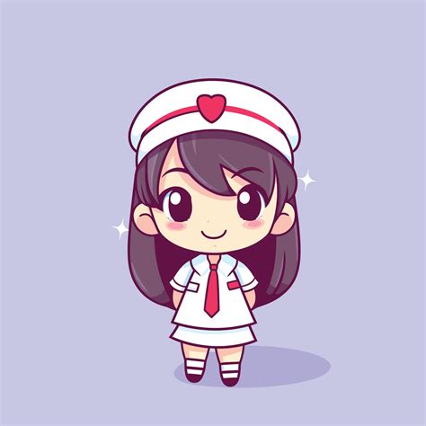 Cute Kawaii Nurse Chibi Mascot Vector Cartoon Style 23169693 Vector Art