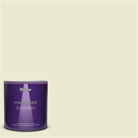 Behr Marquee Qt E Celery Ice Eggshell Enamel Interior Paint