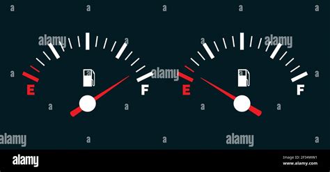 Empty And Full Fuel Tank Stock Vector Image And Art Alamy