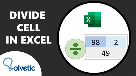 Divide Cell In Excel How To Divide Two Cell In Excel Youtube