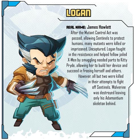 Days Of Future Past Logan A James Howlett X Men Marvel Marvel Cards