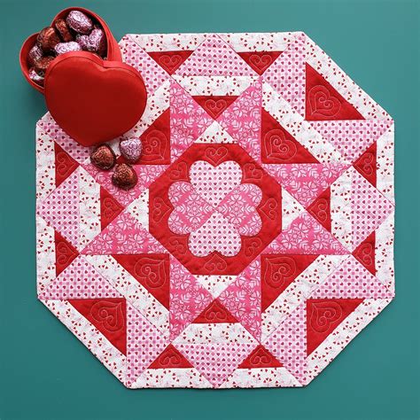 Valentines Table Topper Quilt Pattern Octagon Table Topper Etsy