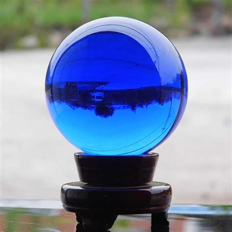 Aliexpress Buy Blue Magic Crystal Glass Healing Sphere Ball Craft