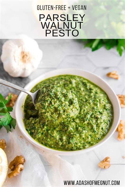 Easy Vegan Parsley Walnut Pesto A Dash Of Megnut