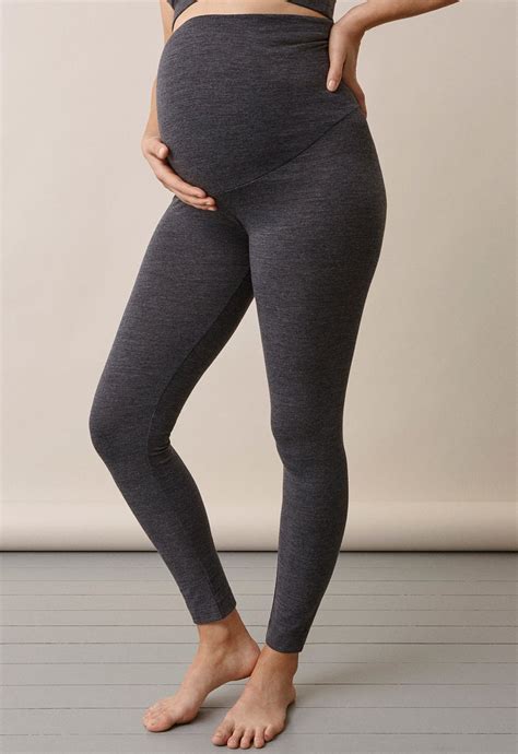Umstandsleggings Merinowolle Grey Melange Boob Design