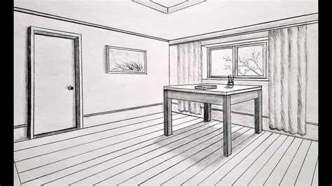 How To Draw A Room In Two Point Perspective Step By Step For Beginners