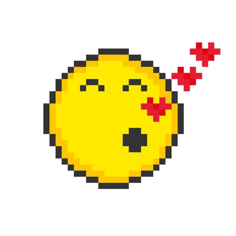 Pixel art emojiロイヤルティフリーのストックベクター