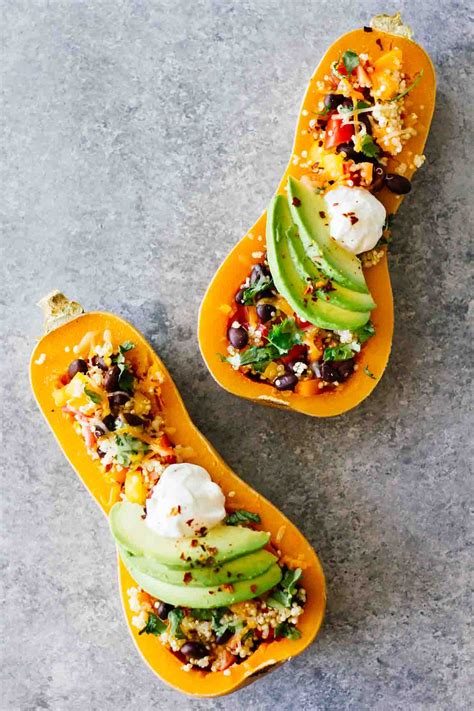 Mexican Quinoa Stuffed Butternut Squash Jar Of Lemons