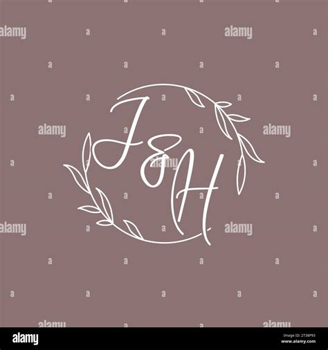 JH Wedding Initials Monogram Logo Ideas Vector Graphic Stock Vector