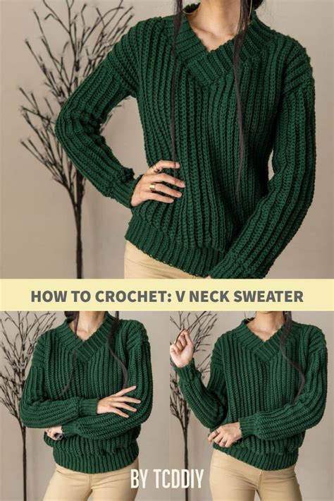 Crochet V Neck Sweater By Tcddiy Artofit