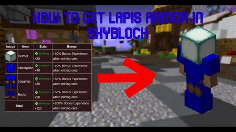 How To Get Lapis Armor Fast In Hypixel Skyblock Episode Youtube