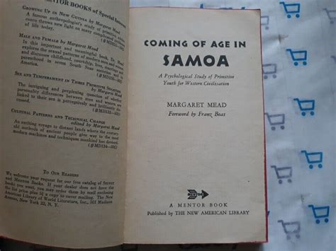 Coming Of Age In Samoa Adolescence Sex In Primitive Society By