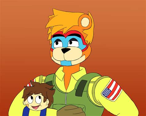 Soldier Glamrock Freddy And Baby Gregory Fnaf Sb By Gwenalvarez36 On