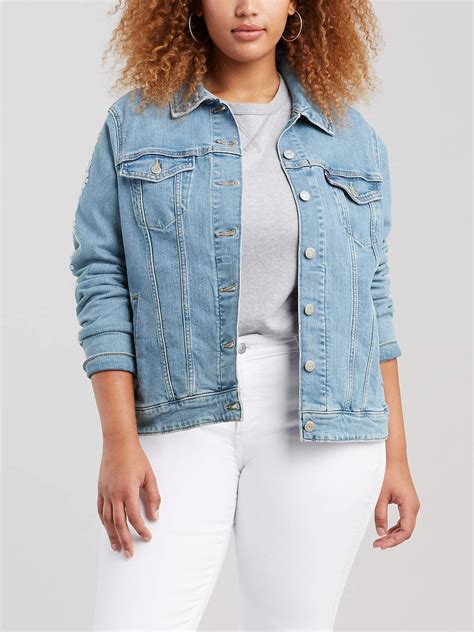 Levis Womens Plus Size Original Trucker Denim Jacket