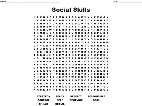 Free Printable Social Skills Word Search Printable Templates