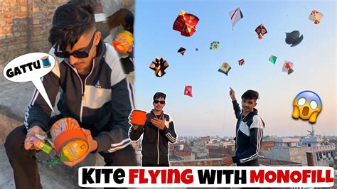 Kite Flying With Monofil Gattu Desi Patangbazi Flying Big Kites