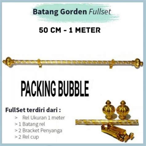 Jual Tiang Hordeng Gorden 1 Meter Set Komplit Batang Gorden Rel Pipa