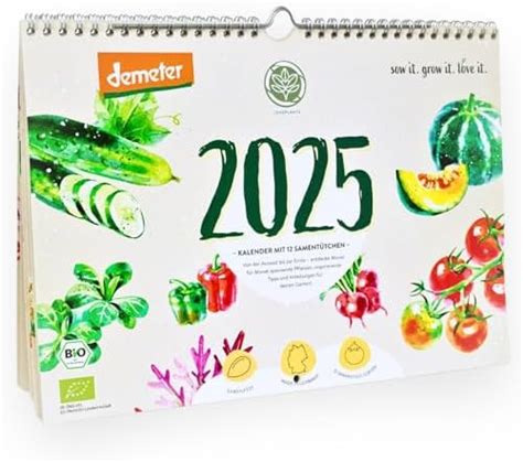 Plantura Einpflanzbarer Kalender A Format Bio Saatgut Kalender