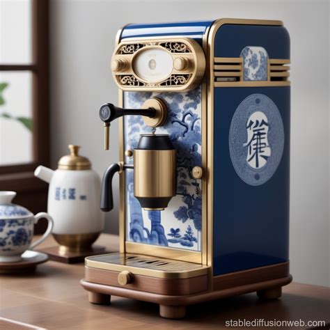 Retro Coffee Machine With Chinese Elements Stable Diffusion Online