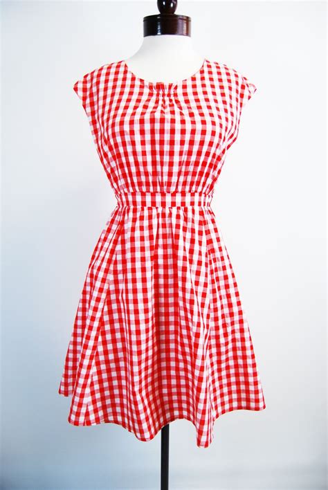 Summer Fun Starts In The Picnic Dress A Red And White Retro S