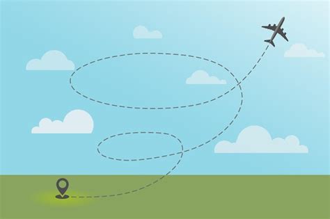 Premium Vector Airplane Line Path Vector Icon Of Air Plane Flight