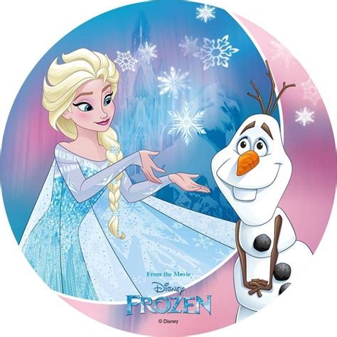 Op Atek Jadalny Na Tort Frozen Kraina Lodu Elsa I Olaf Cm Szt