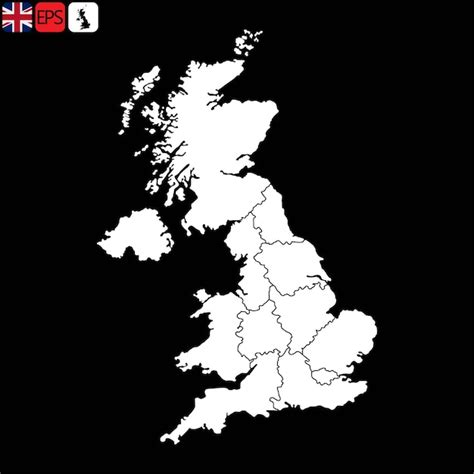 Premium Vector Uk Region Map Vector Illustration