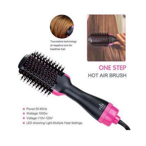 MakeCool 3in1 Hot Air Hair Dryer Styler Heat Comb Brush Straightener Curler Styling Comb