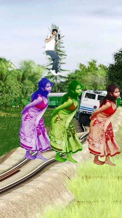 Funny Perple 💜green 💚red ️💃🏻 Girls Stop The Train Tranding Ytshorts