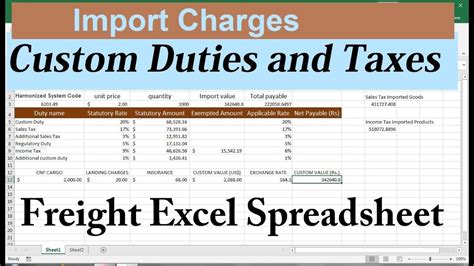 Freight Calculator Excel Template