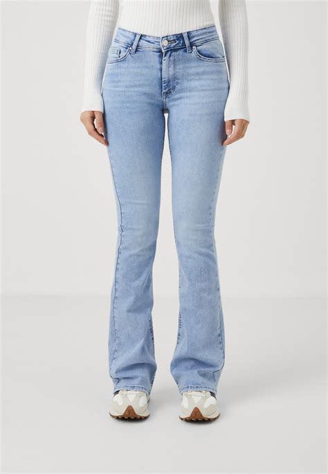 Only Onlblush Mid Flared Jeans Light Blue Denimlyseblå Zalandodk