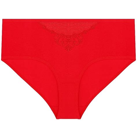 Moraj Women S High Waisted Bikini Briefs With Pattern Shaping Red Makeup Ie