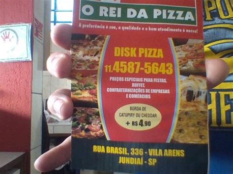 Carta de pizzería O rei da pizza Jundiaí