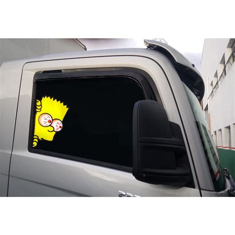 Adesivo Lateral Vidro Caminh O Carro Decorativo Bart Simpson