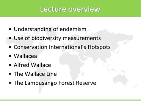 Ppt Wallace Resource Library Lecture Endemism And Biodiversity