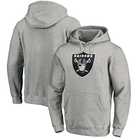 Mens Las Vegas Raiders Heathered Gray Team Logo Pullover Hoodie