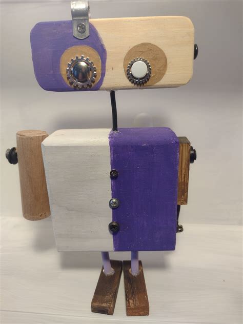 Whimsical Robot Toy Robot Wood Robot Etsy