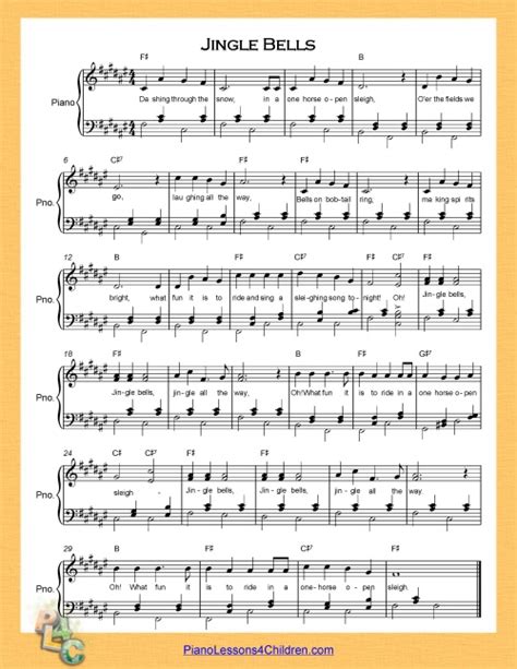 Free Printable Sheet Music Jingle Bells Download Free Printable Sheet