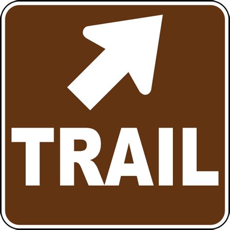 Right Diagonal Trail Sign Shop Now W Fast Shipping