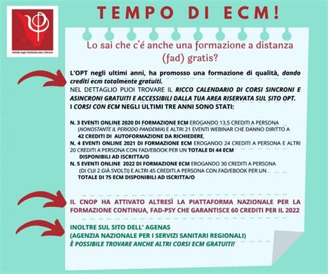 Tempo Di Ecm Lo Sai Che C E Una Formazione A Distanza Fad Gratis