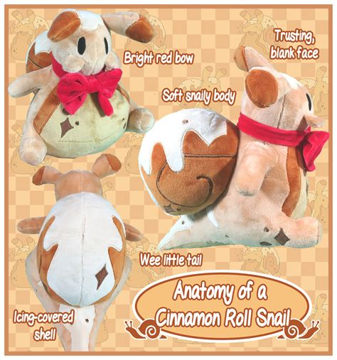 Cinnamon Roll Snail Plushie Chocodile Art Online Store Powered By