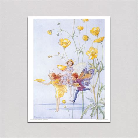 Fairies Bearing Flower Cups Fairies Art Print Laughing Elephant