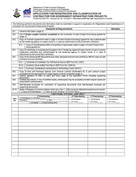 ARCC Registration for Gov't Projects - Department of Trade & Industry ... 